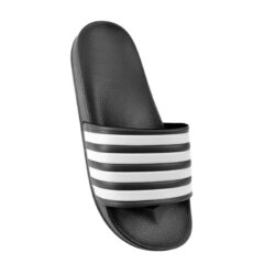 Men's-chappal-slider-black-white-striped-Merch-&-Cart
