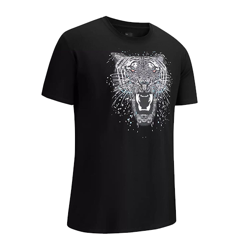 Black Roaring Tiger Graphic Tee