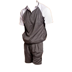 Grey Active Raglan Contrast Panel Short Set