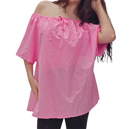 Women's Plain Lace Tie Detailing Cotton Top-Merch & Carter