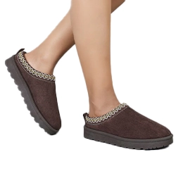 Embroidered Trim Indoor Shoes